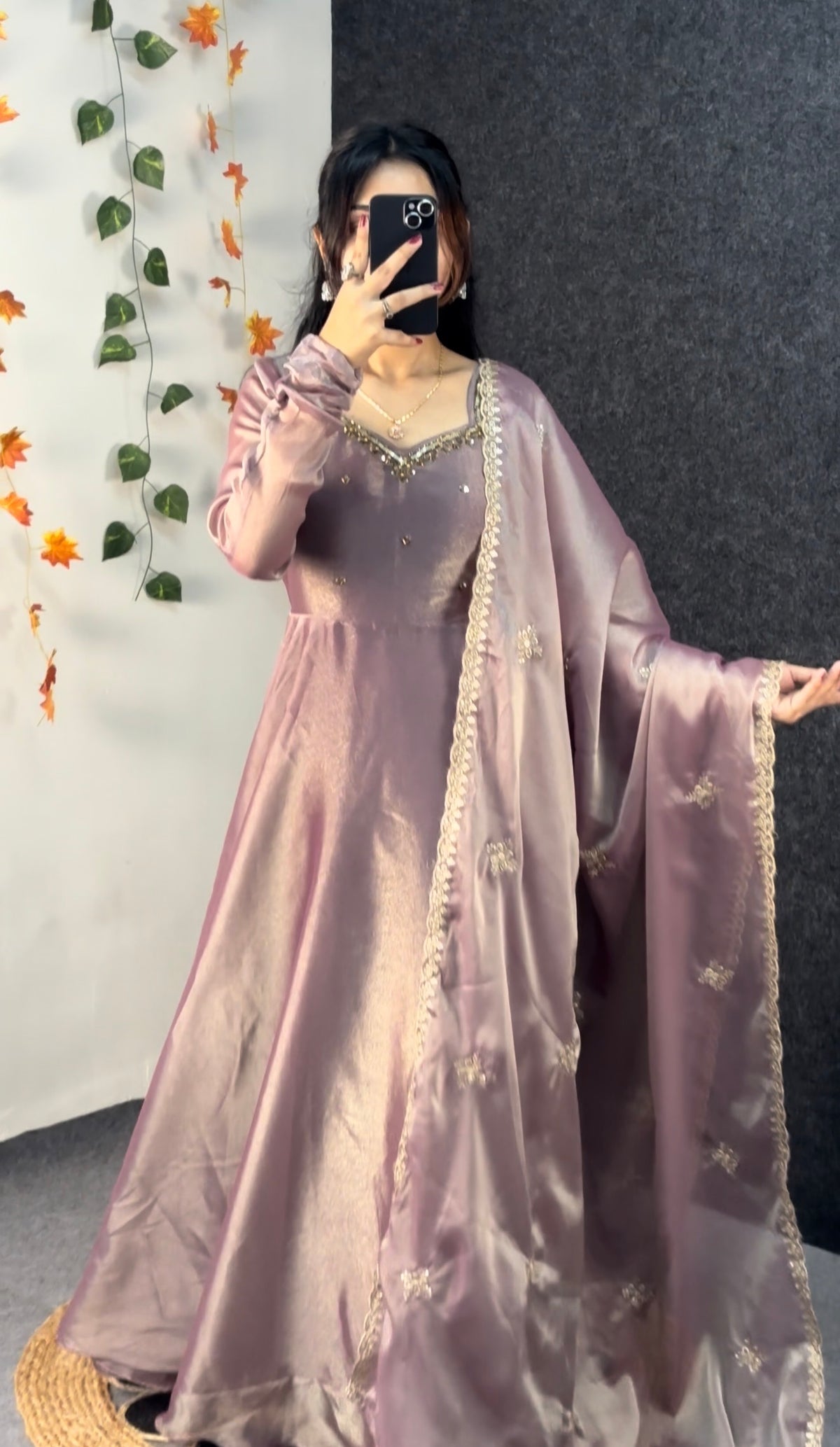 Kabana Handword Gown with duppata ππ»