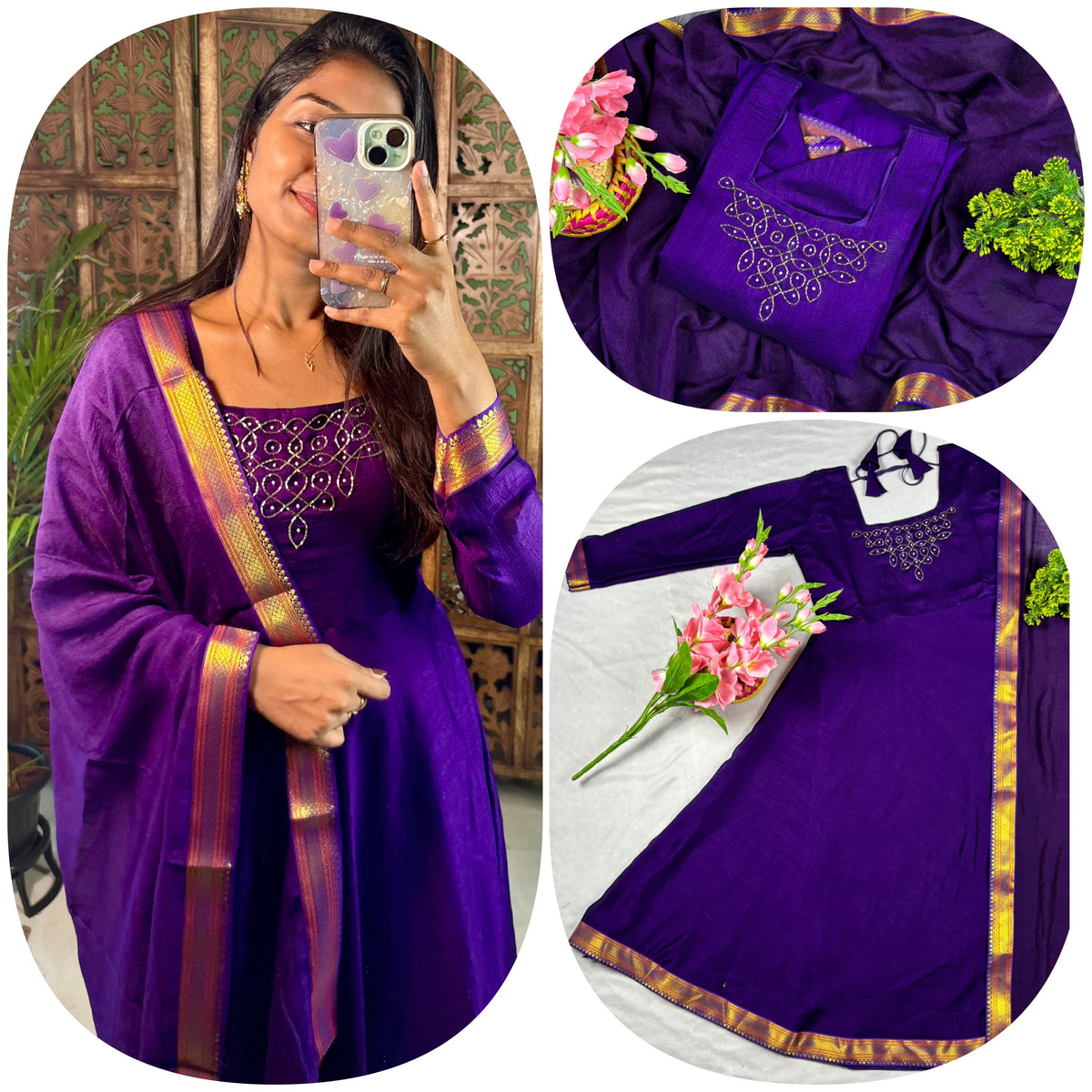 💜Kadhalar Dhinam Roja outfit ( Purple )🪻