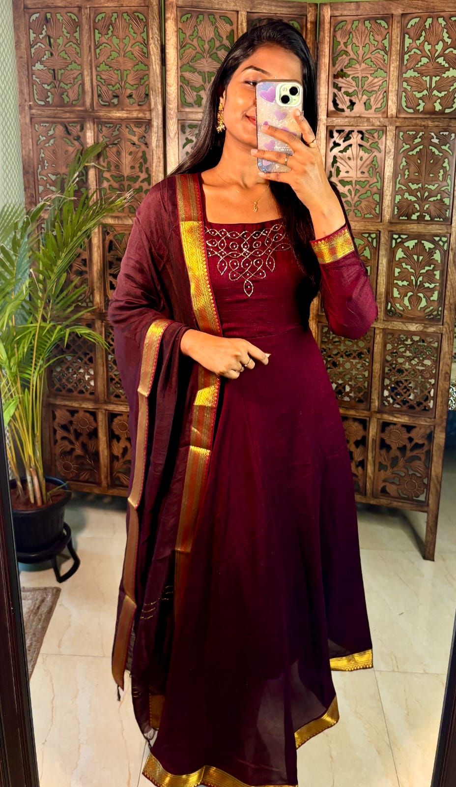 💌 Kadhalar Dhinam Roja outfit ( MAROON ) ♥️