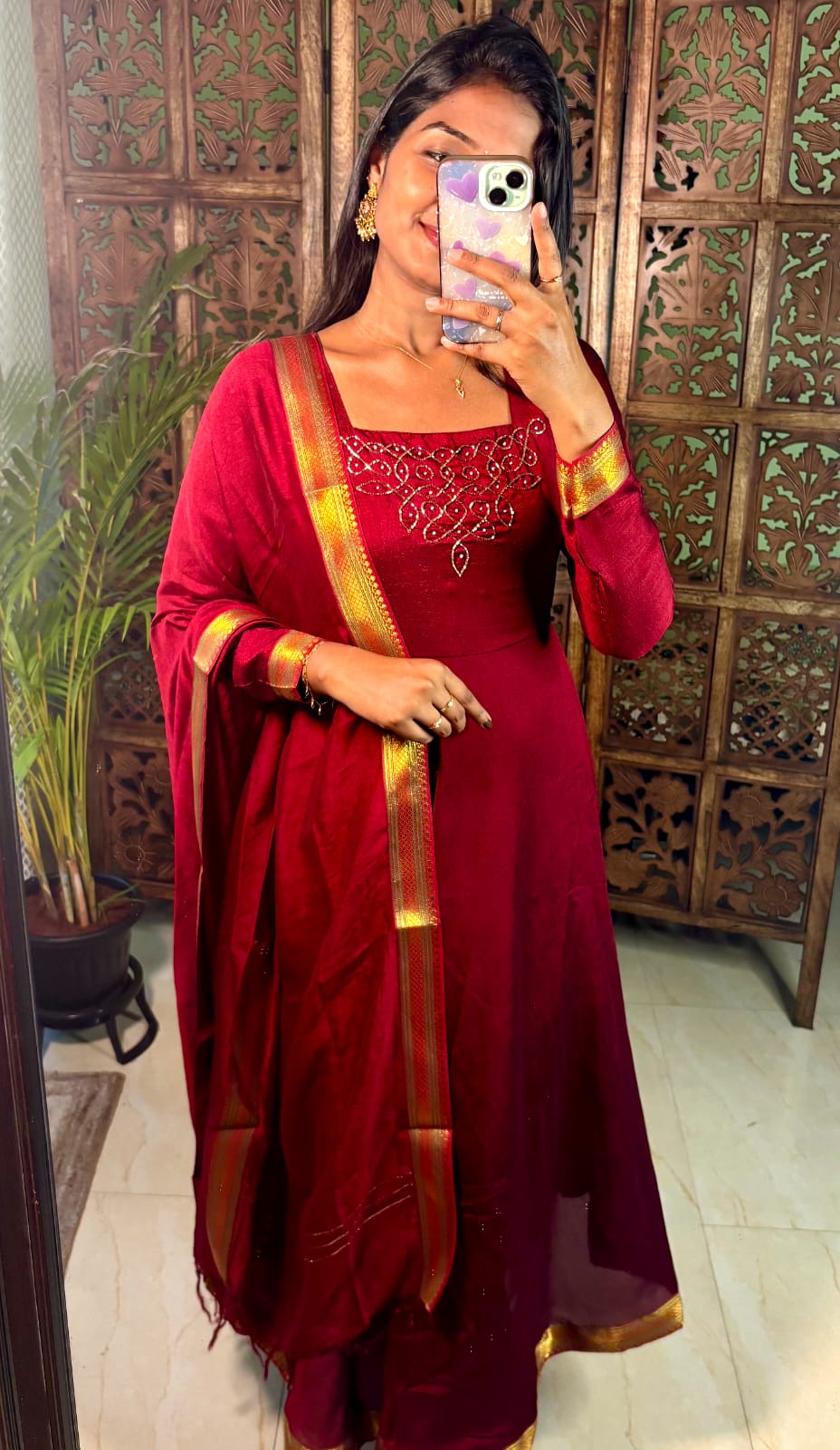 ❤️ Kadhalar Dhin Roja outfit ( RED ) 💃🏻