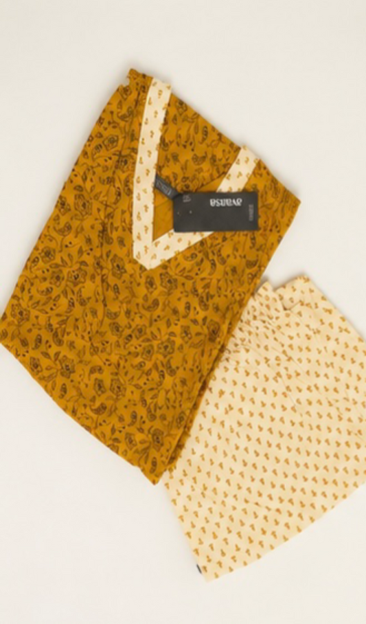 Yellow V neck - Avaasa Coord set